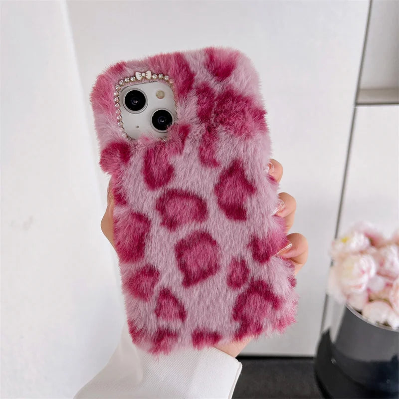 Fashion Leopard Tiger Pattern Furry Girl Case