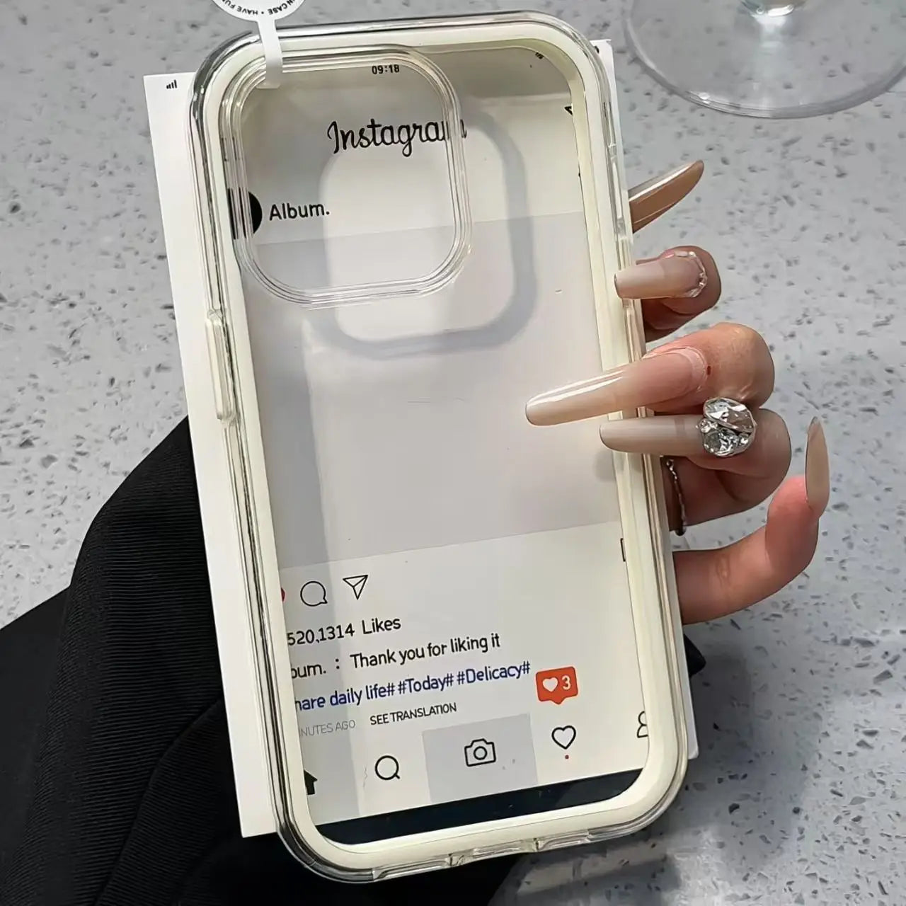 Luxury Candy Color Frame Clear Back Phone Case