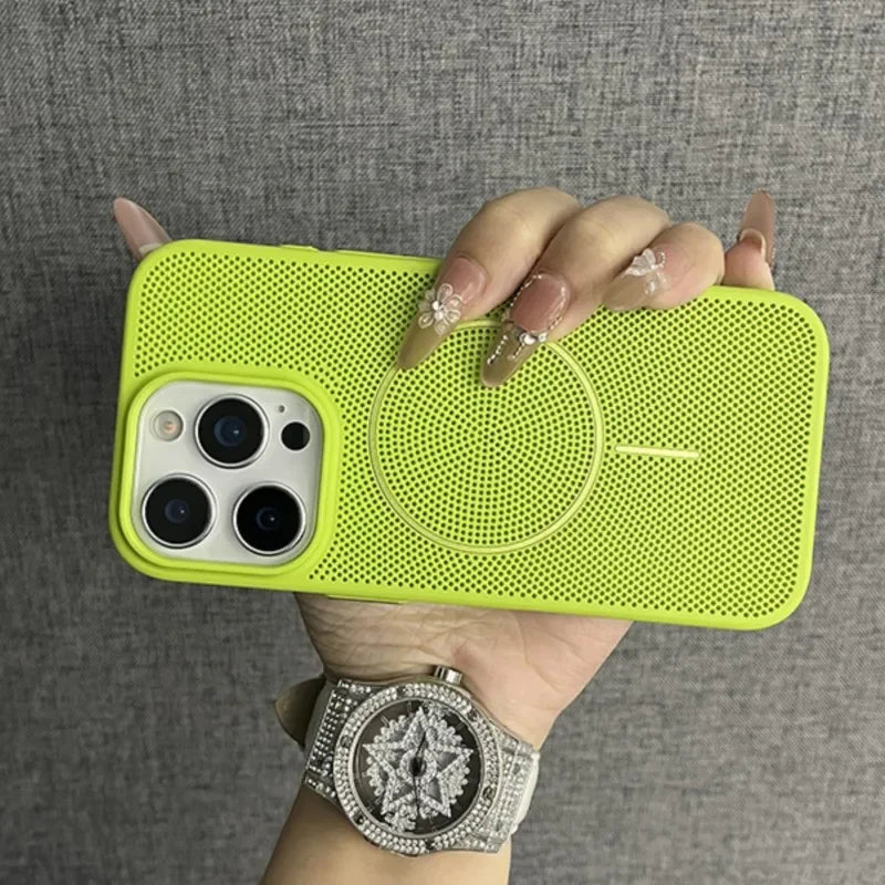 Mesh Heat Dissipation Magsafe Phone Case