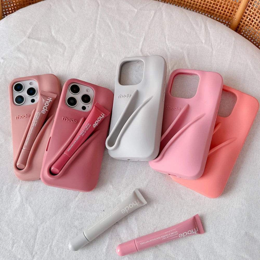 Rhode Holder Silicone Lipstick iPhone Case
