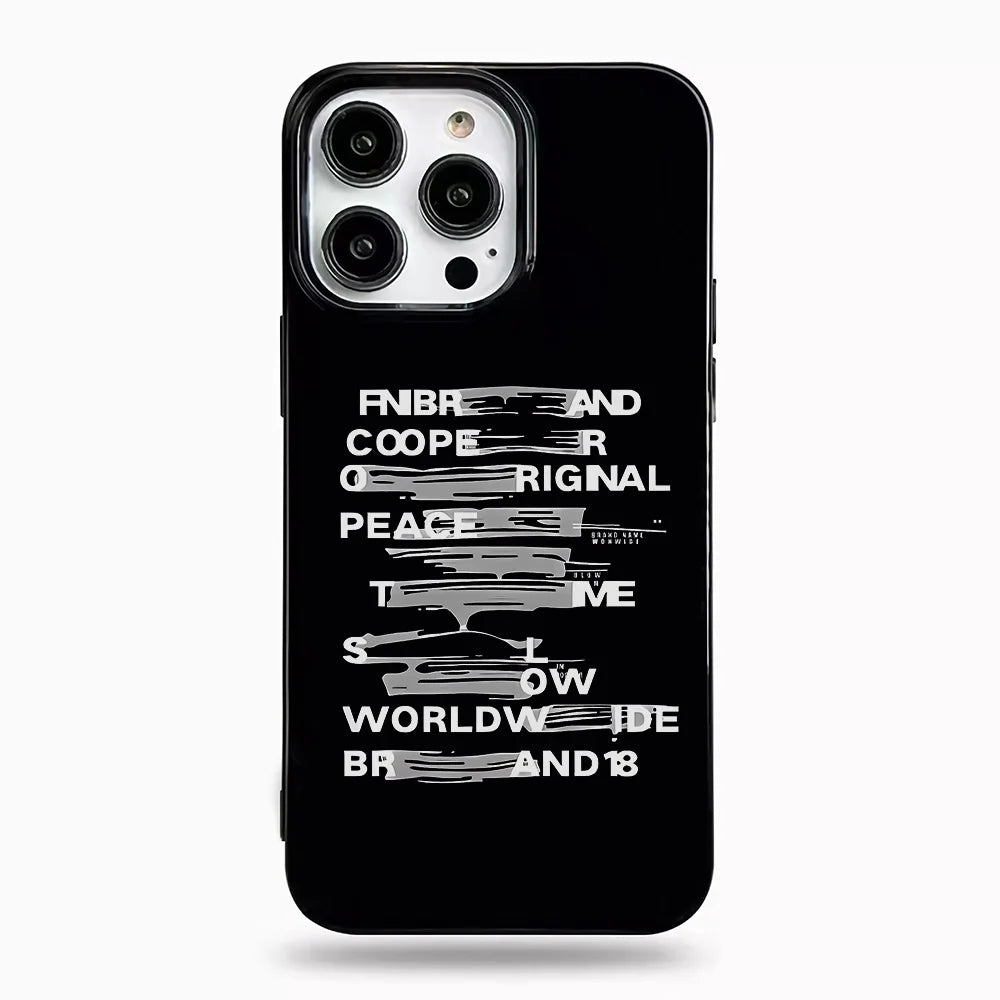 Creative Luxury Phone Case Graffiti English Shockproof