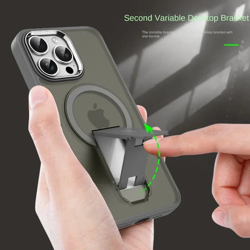 Invisible Stand Magnetic Case for iPhone