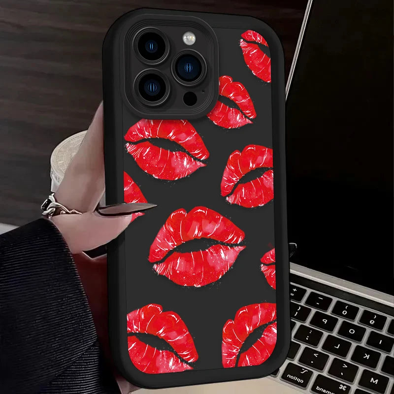 Sexy Red Lips Fashion Phone Soft Phone Case