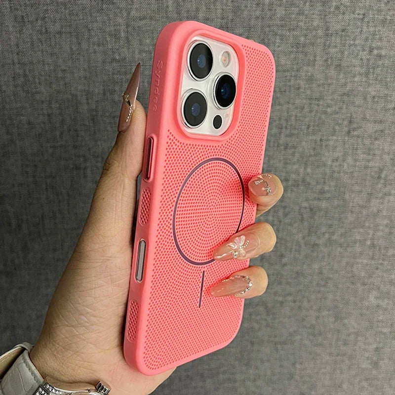 Mesh Heat Dissipation Magsafe Phone Case