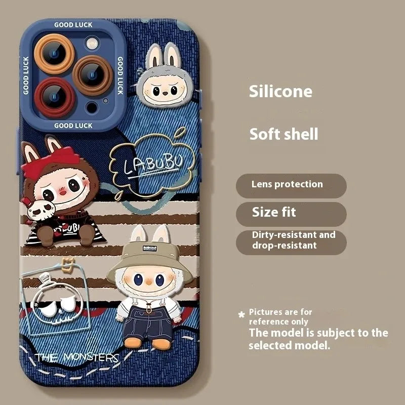 Cute Labubu Phone Case with Rope