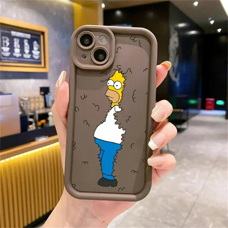 The Simpsons Cartoon Silicone Phone Case