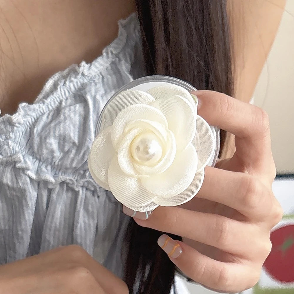 Lovely Flower Stripes Pattern Magnetic Grip Tok Phone Case