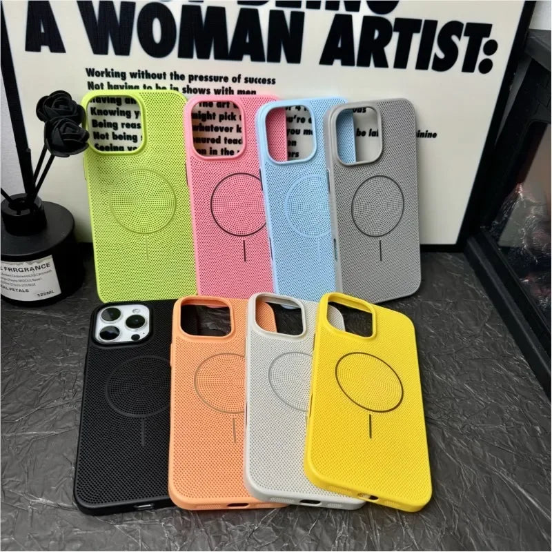 Mesh Heat Dissipation Magsafe Phone Case