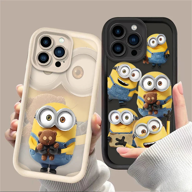 Cartoon Minions Silicone iPhone Case