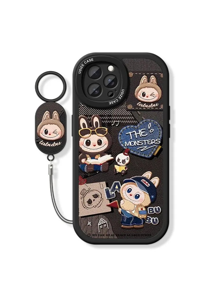Cute Labubu Phone Case with Rope