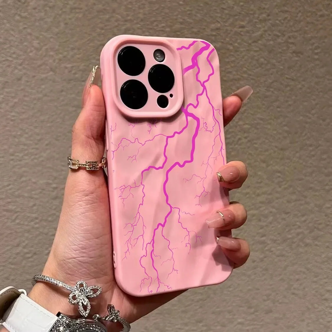 Red Lightning Phone Case for iPhone