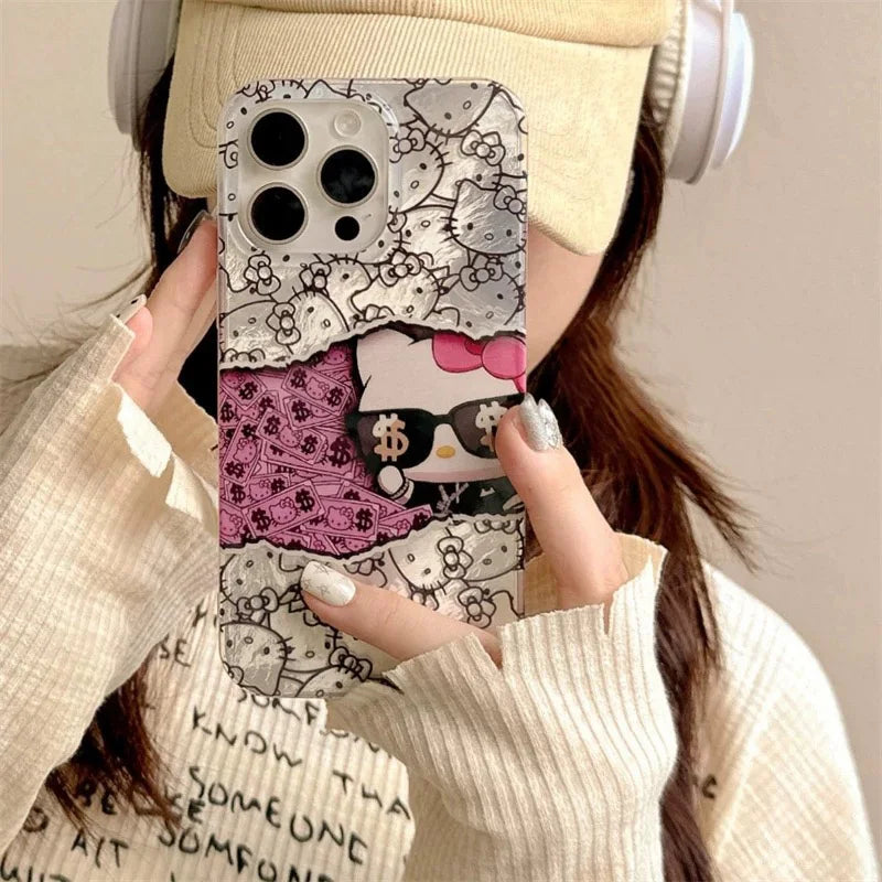 Y2k Sanrios Leopard Hellokitty Phone Case