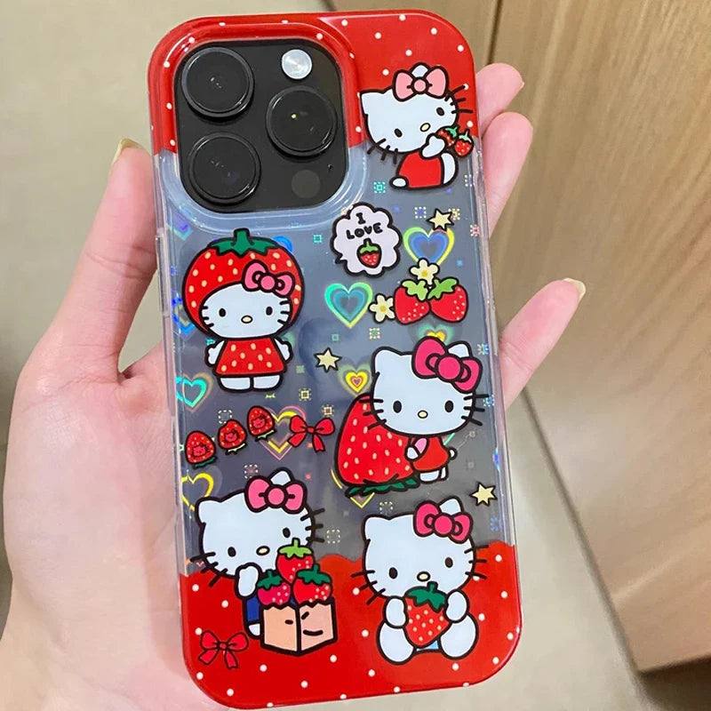 Hello Kitty Strawberry Clear Phone Case