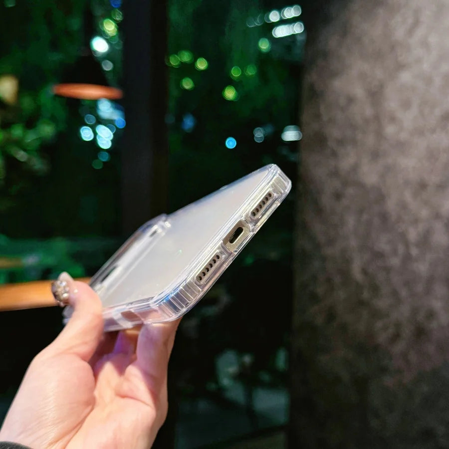 Transparent Laser Heart-shaped Pattern Phone Case