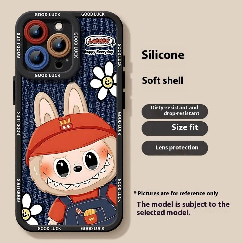 Cute Labubu Phone Case with Rope