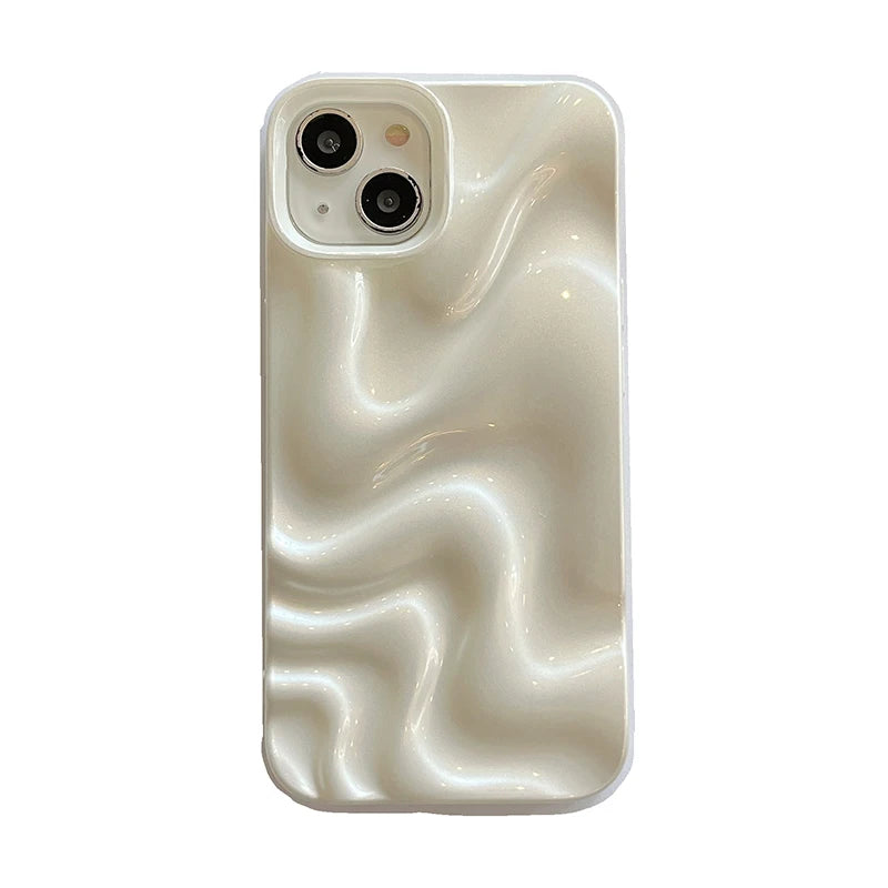 Stylish Wine Red Irregular Water Ripples 3D Phone Case