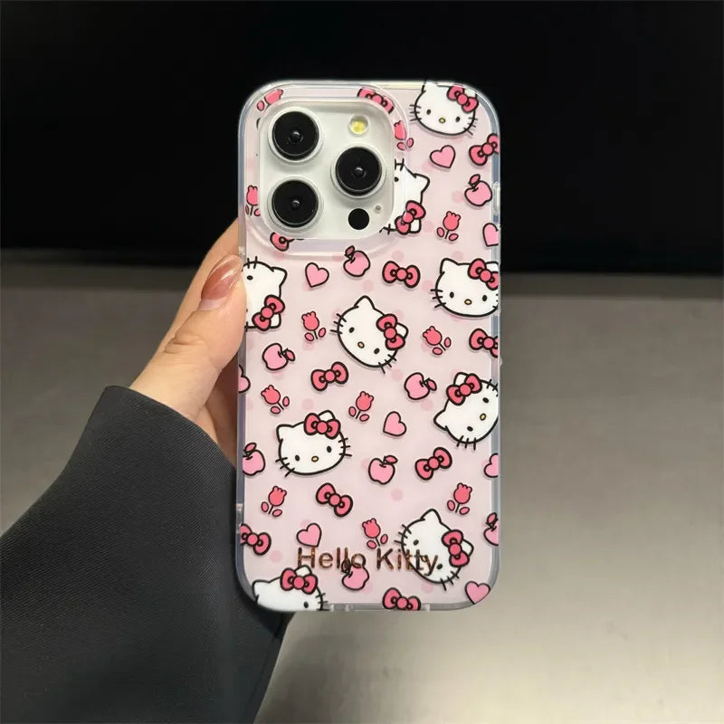 Flower Hello Kitty Full Screen KT Bow Love Phone Case