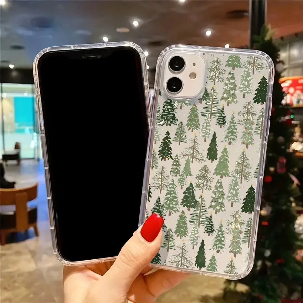 Fir Christmas Tree Aesthetic Clear Phone Case