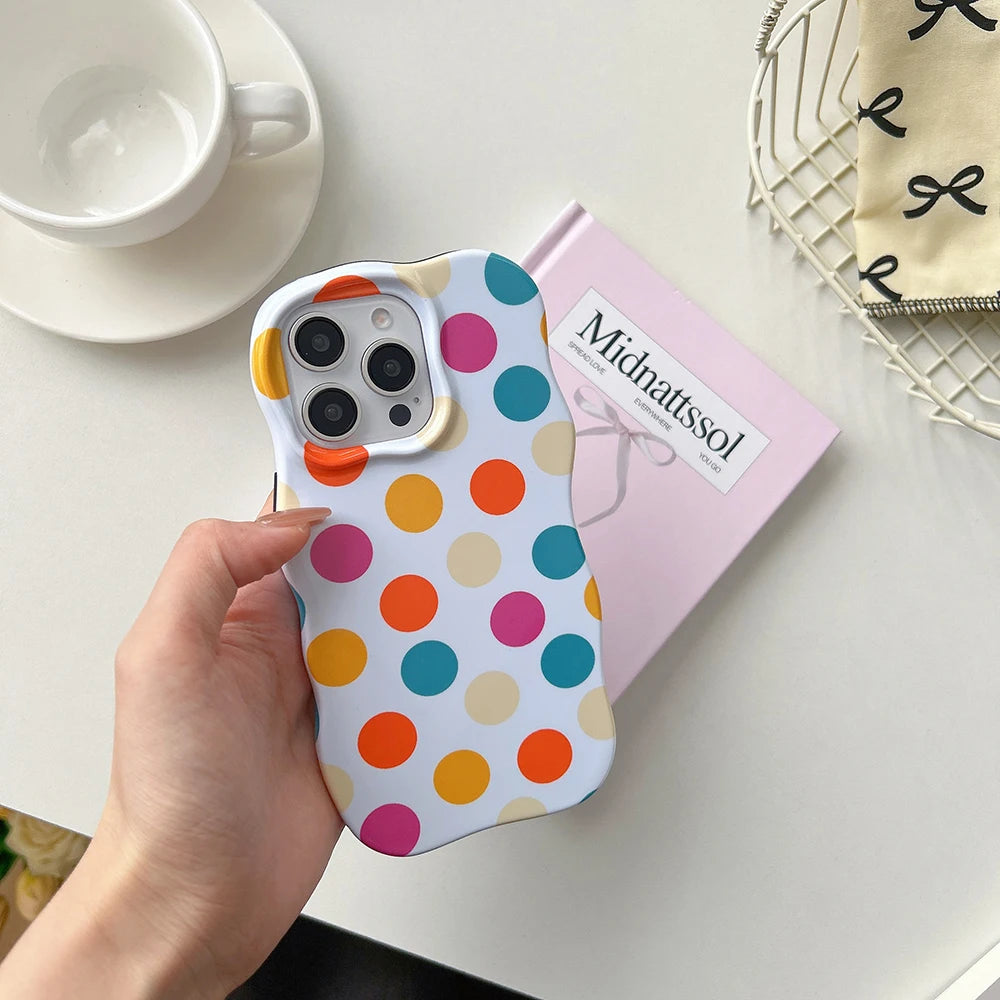 Cute Glossy Polka Dots Phone Case
