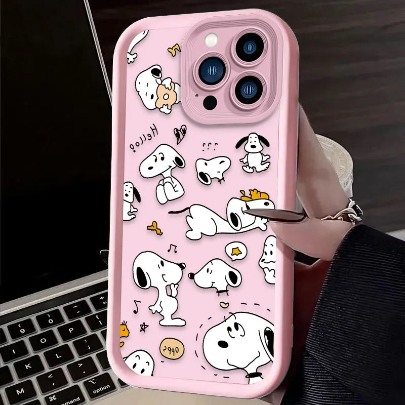 Cartoon Snoopy Silicone iPhone Case