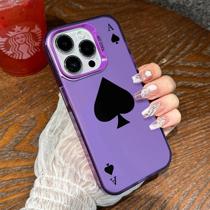 Fashion Cool Poker Black Body Phone Case
