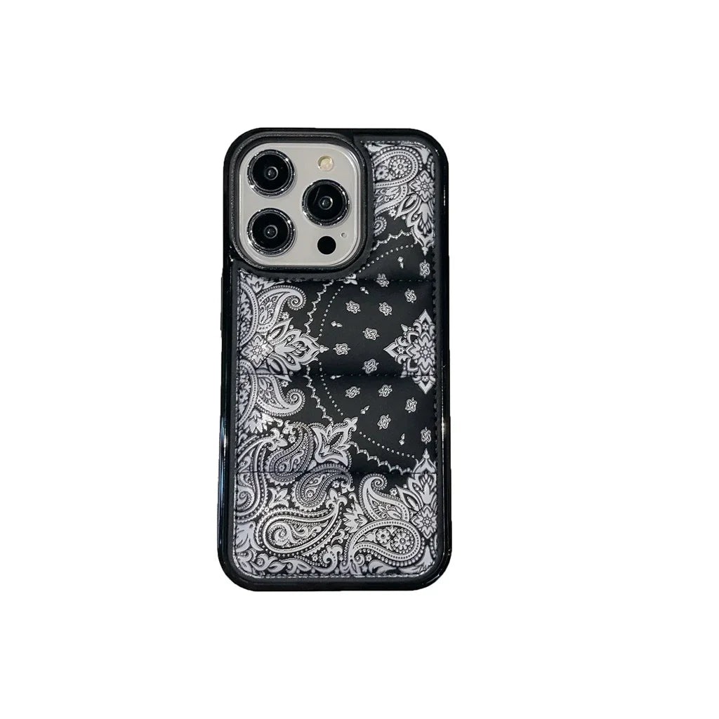 Retro Half Edge Paisley Pattern The Puffer Phone Case