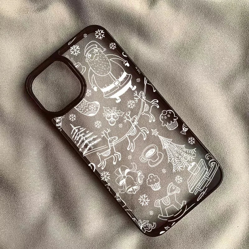 Cartoon Snowflake Christmas Tree Phone Case