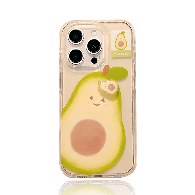 Ins Summer Fruit 3D Guava Durian Avocado Phone Case