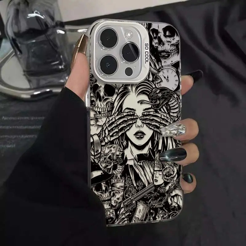 Simple Skeleton Girl Cute Phone Case