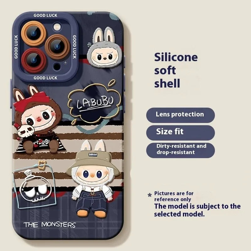 Cute Labubu Phone Case with Rope