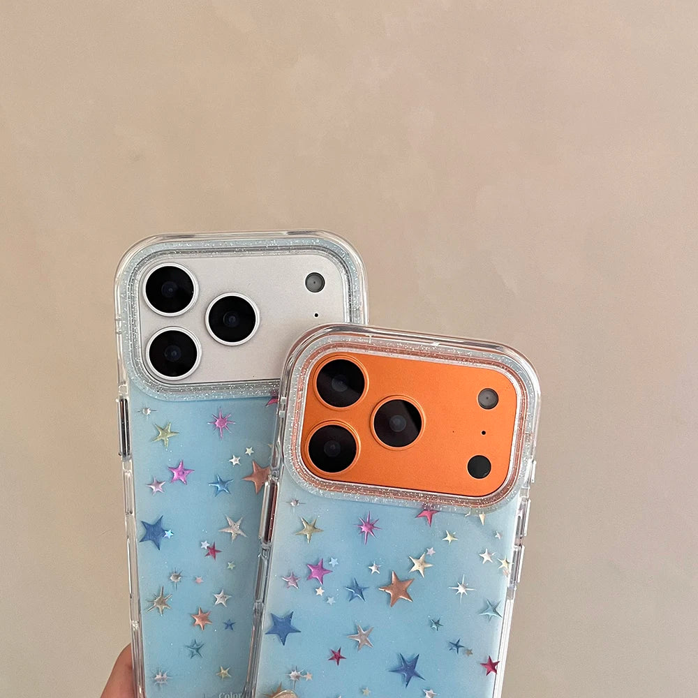 Cute Laser Star Pattern Phone Case