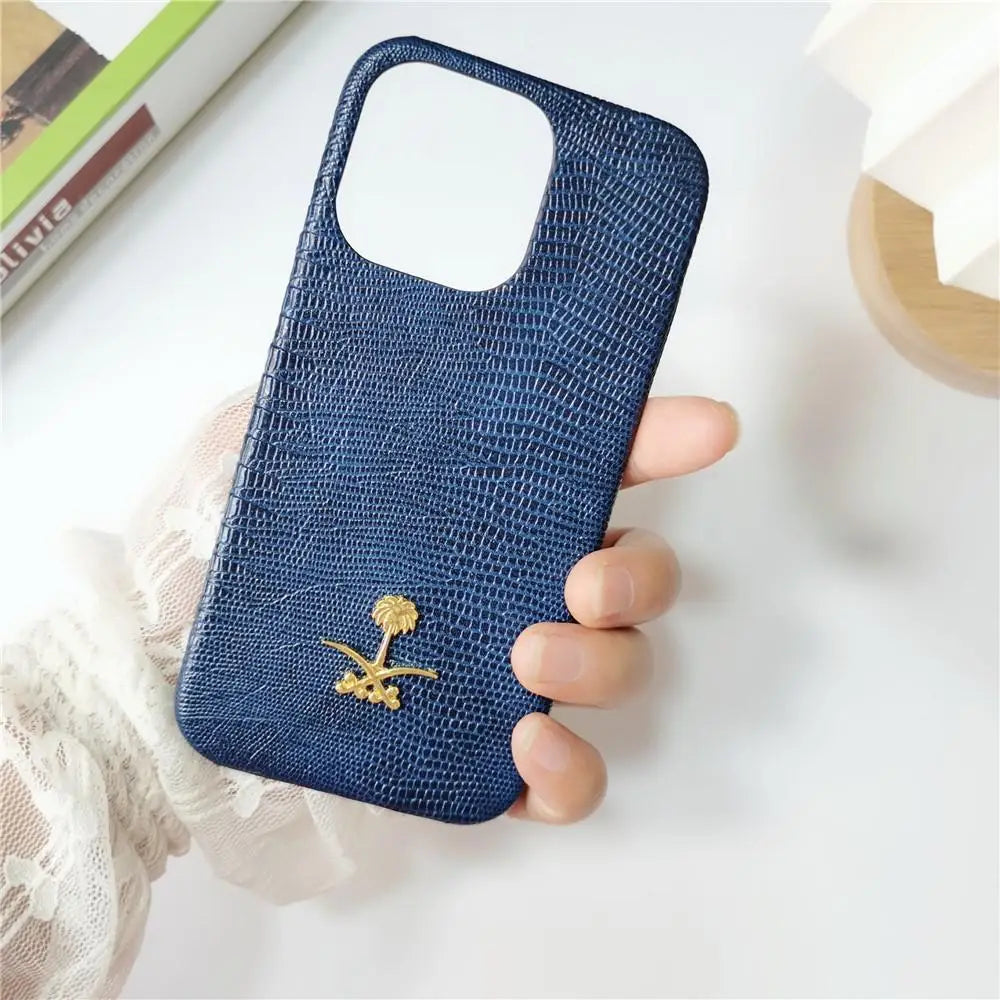 Lizard Pattern Leather iPhone Case