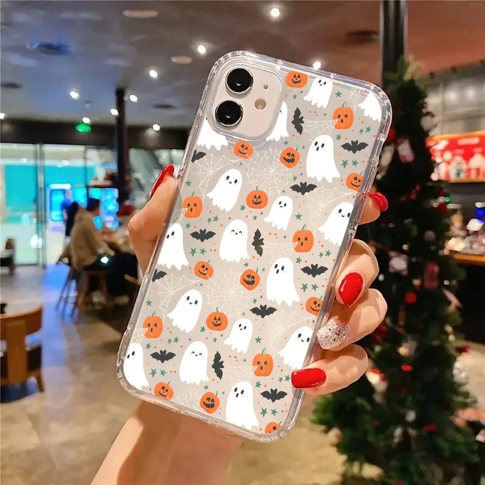 Spooky Pumpkin Transparent Phone Case Phone