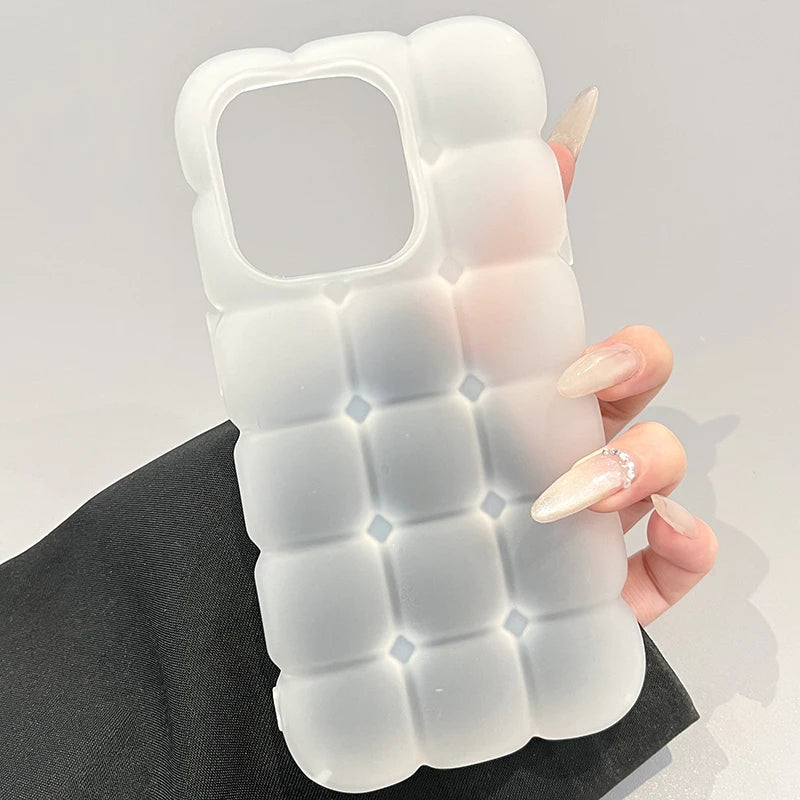 Clear 3D Block Lattice Phone Case