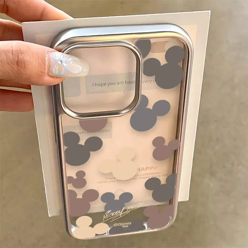 Full Screen Mickey Minnie Mouse Head Strap Phone Case