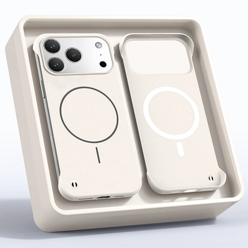 Ultra Thin Matte PC For Magsafe Frameless Magnetic Phone Case