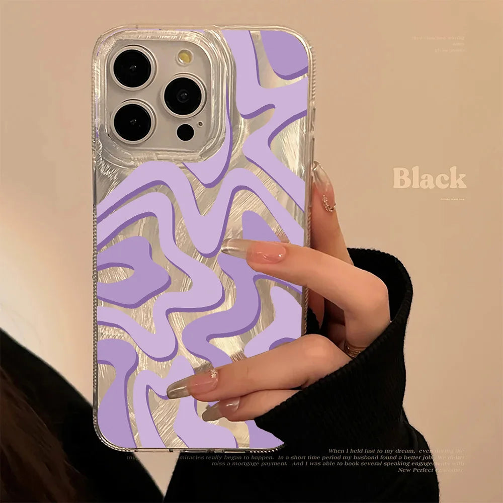 Laser Wave Pattern Phone Case Cover