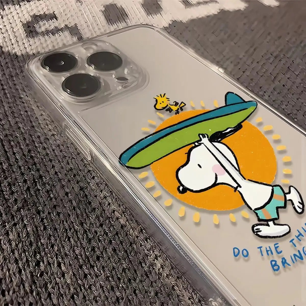 Snoopy Surf Riding Phone Case for iPhone