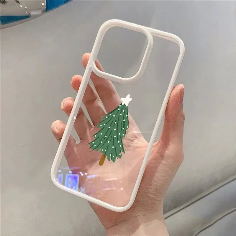 Christmas Tree Pattern Clear Phone Case