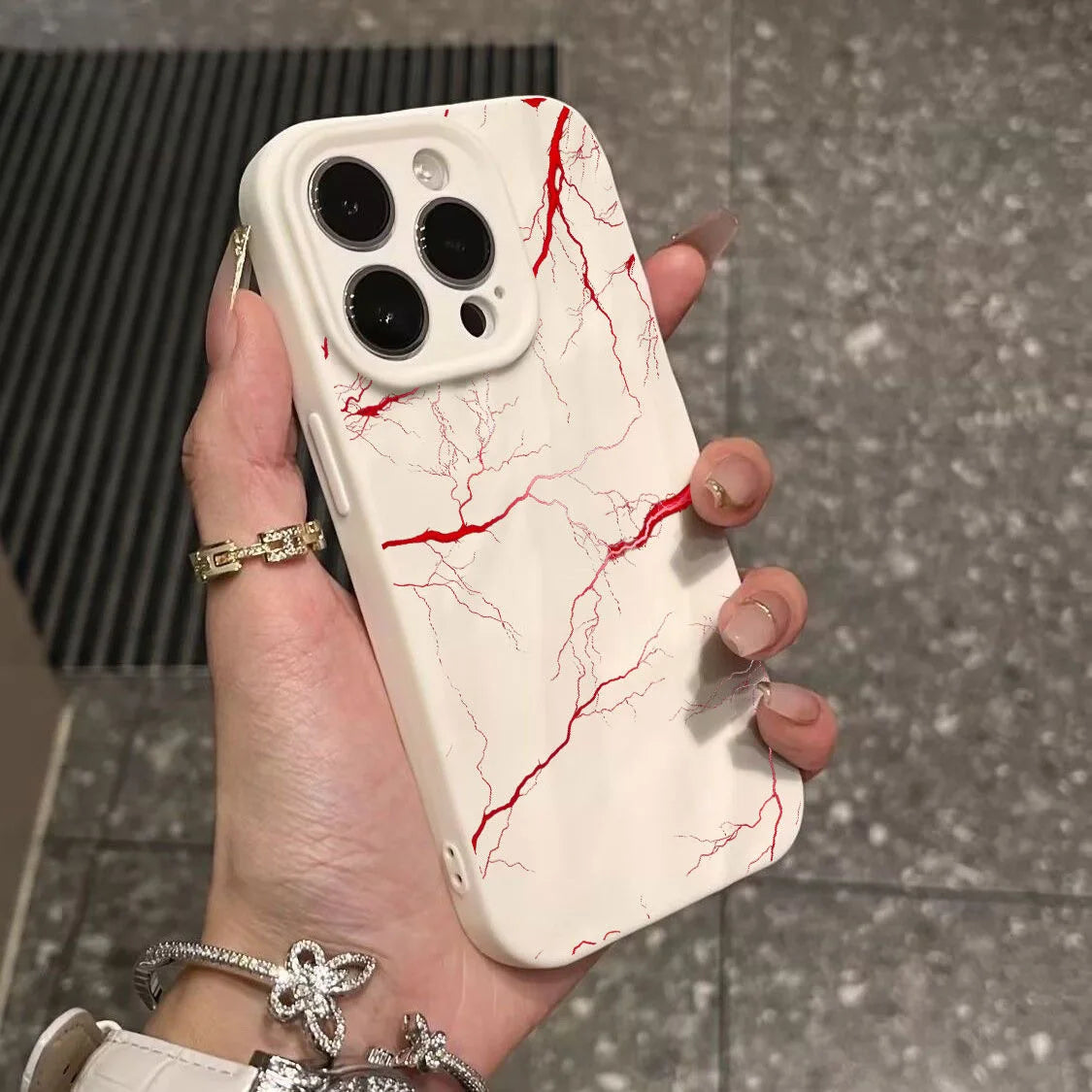 Red Lightning Phone Case for iPhone