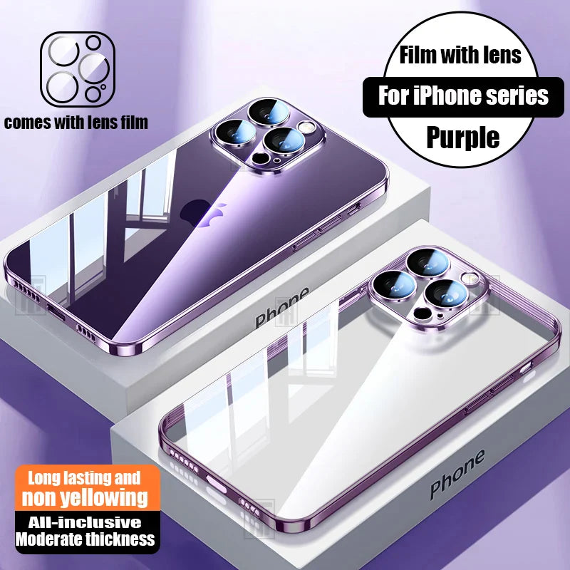 Clear Plating Phone Case for iPhone