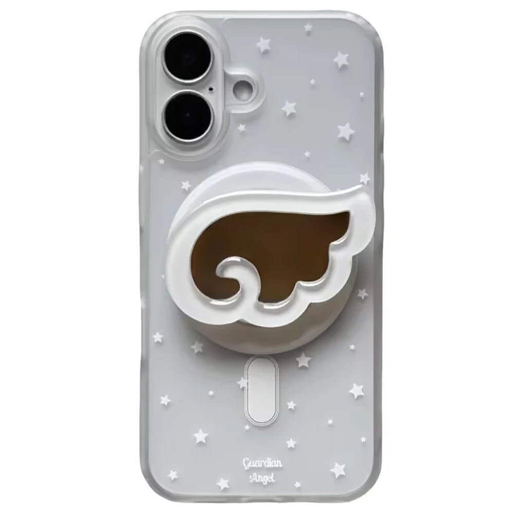 Cute Angel Wings Magnetic Stand Holder Tok Phone Cases