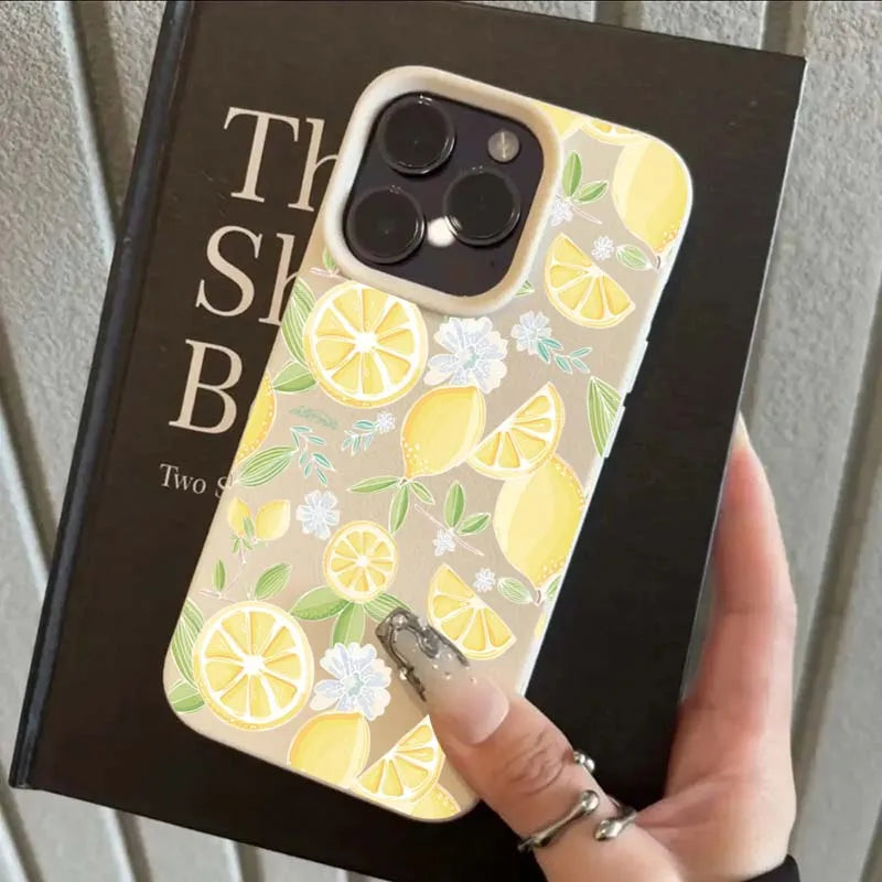 Yellow Lemon Slice Lichee Pattern Phone Case