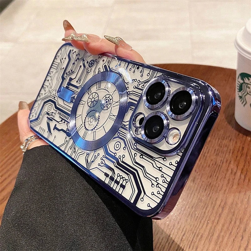 Mechanical Gear Transparent Case for iPhone