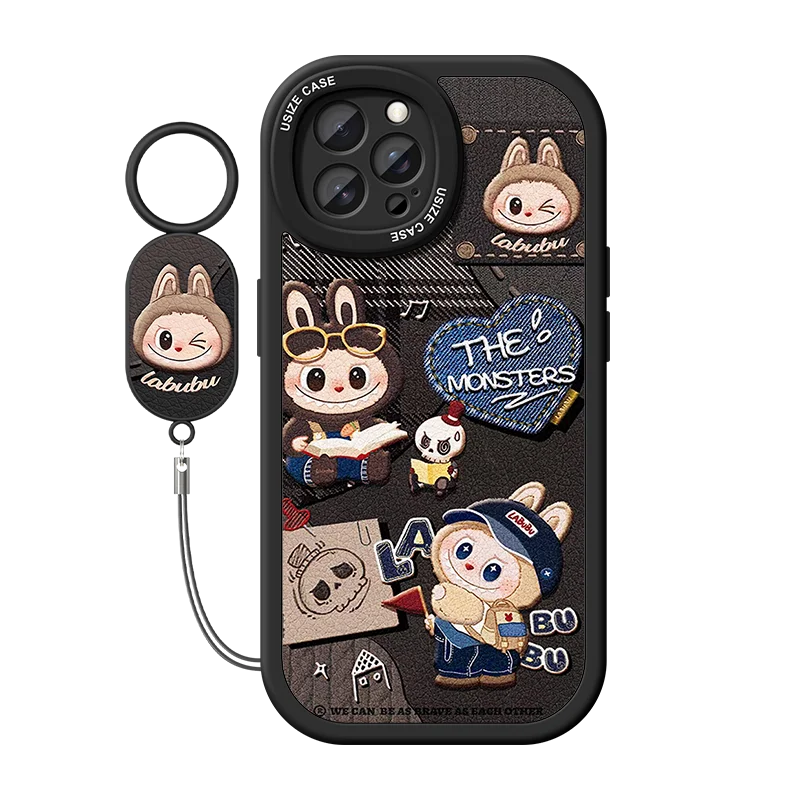 Cute Labubu Phone Case with Rope