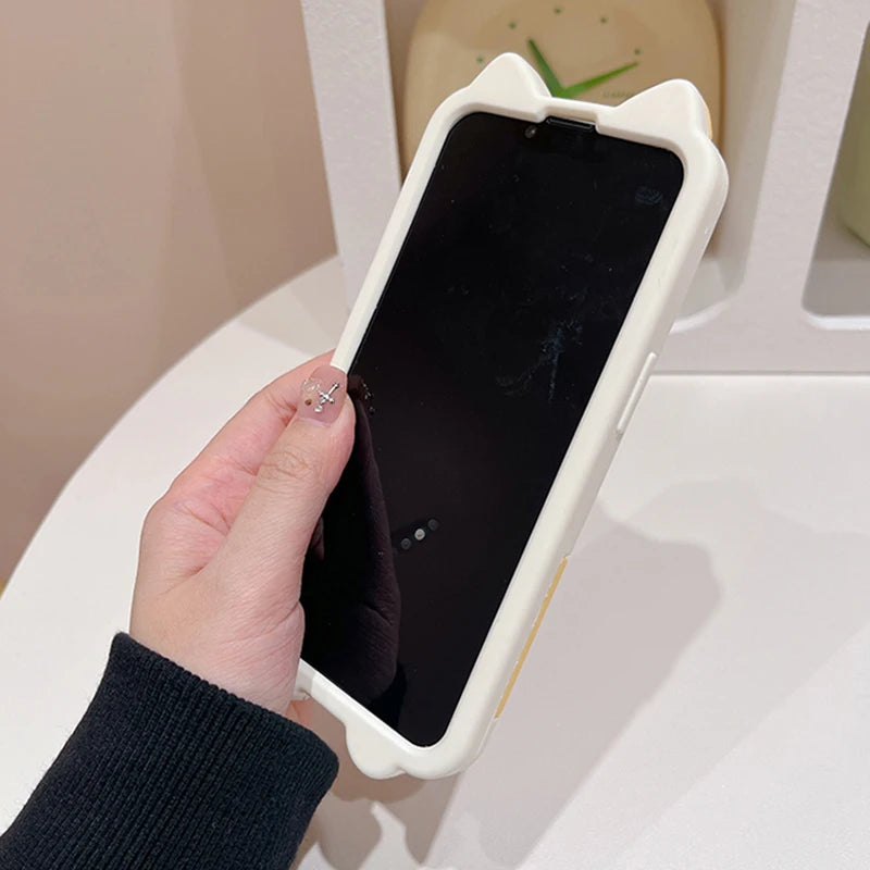 Cute 3D Cat Soft Silicone Phone Case