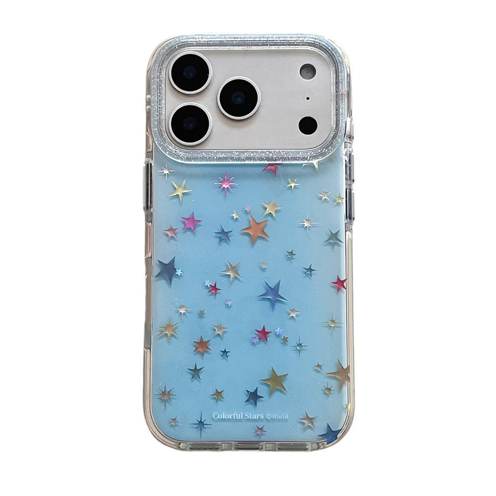 Cute Laser Star Pattern Phone Case