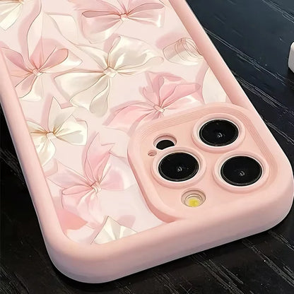 Bow-Knot Pink Bow Pattern Shockproof Soft TPU Phone Case