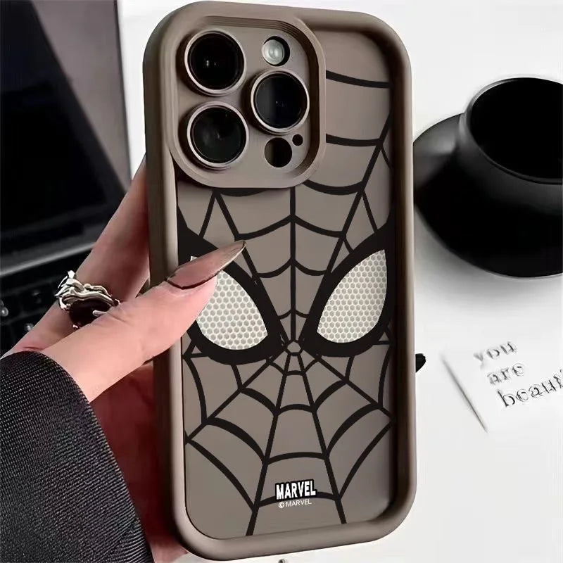 Cool Spider Man Plain Multistep TPU Soft Phone Case