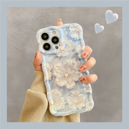 Laser Flowers Glitter Soft Silicone iPhone Case